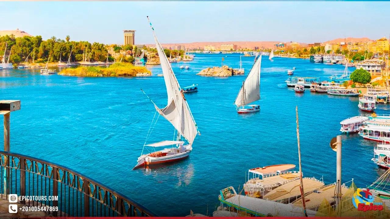 Felucca on nile river